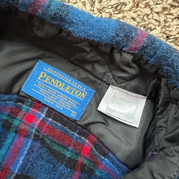 PENDLETON 100% Wool Plaid Shirt Women *Large* Made In USA *READ DESCRIPTION* - Picture 4 of 8